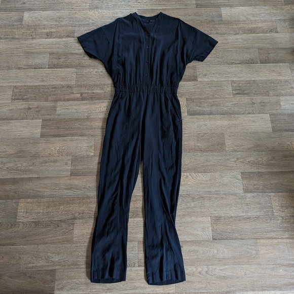Lululemon Perfectly Poised Jumpsuit Black Button Henley Size 6 - Picture 4 of 10